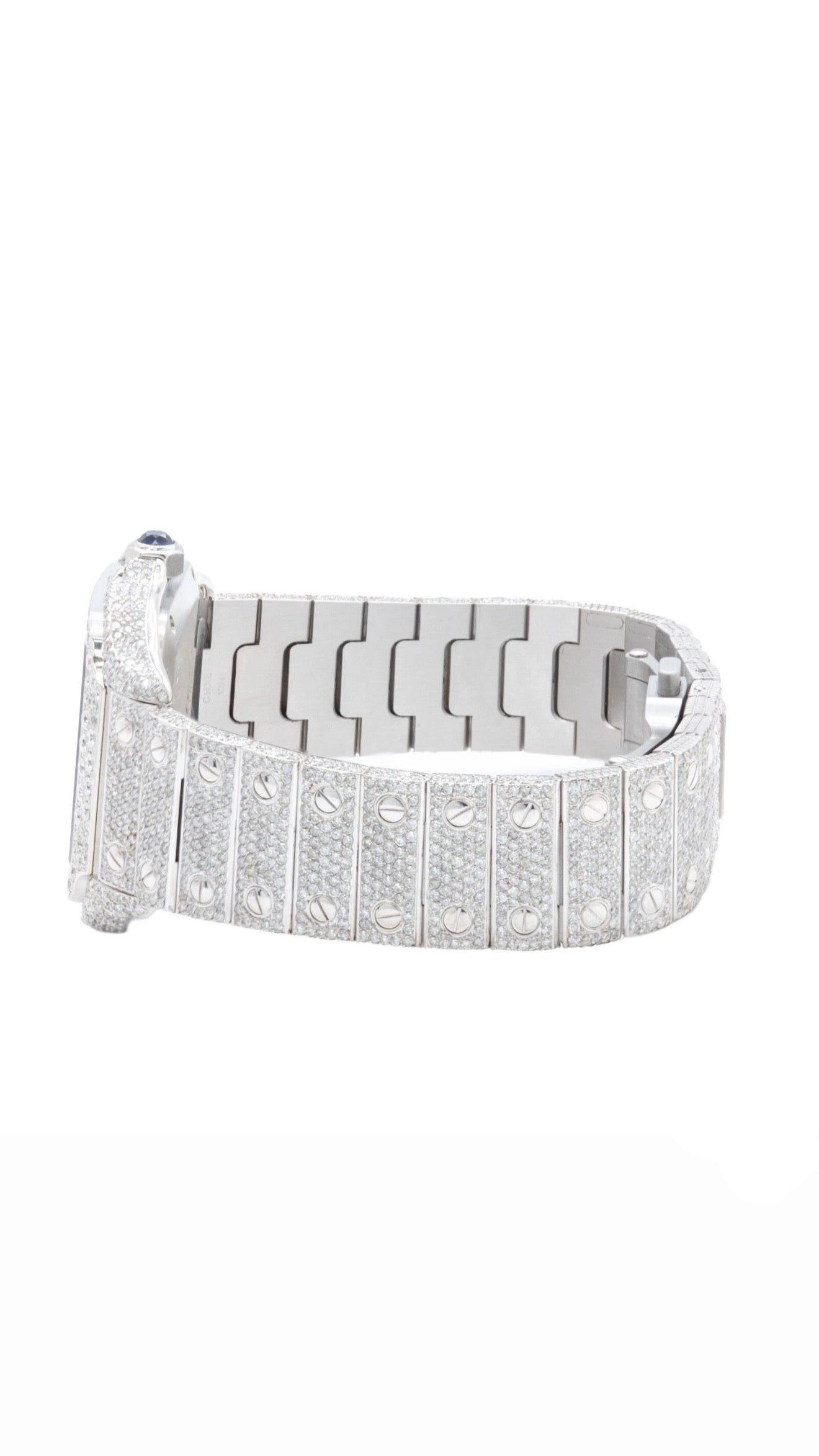 Iced Out Bust Down | 42MM | White Gold