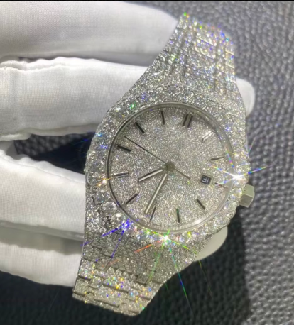 Iced Out Bust Down Watch | 41MM | White Gold