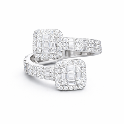 Baguette Cluster Ring