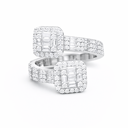 Baguette Cluster Ring