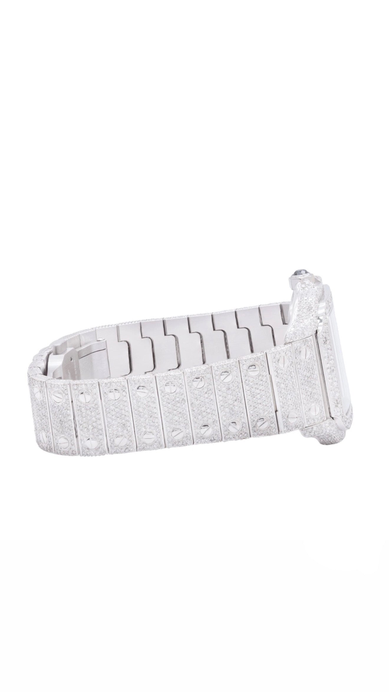 Iced Out Bust Down | 42MM | White Gold