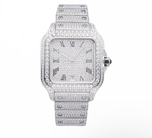 Iced Out Bust Down | 42MM | White Gold