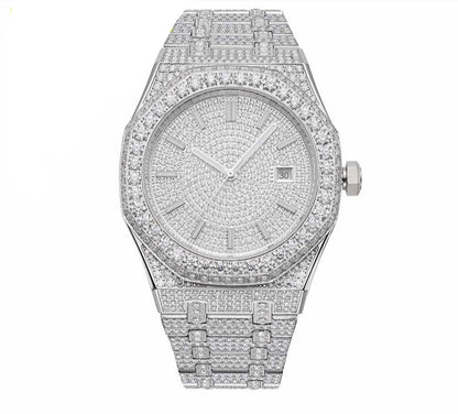 Iced Out Bust Down Watch | 41MM | White Gold