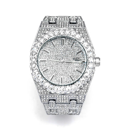 Iced Out Bust Down Watch | 41MM | White Gold