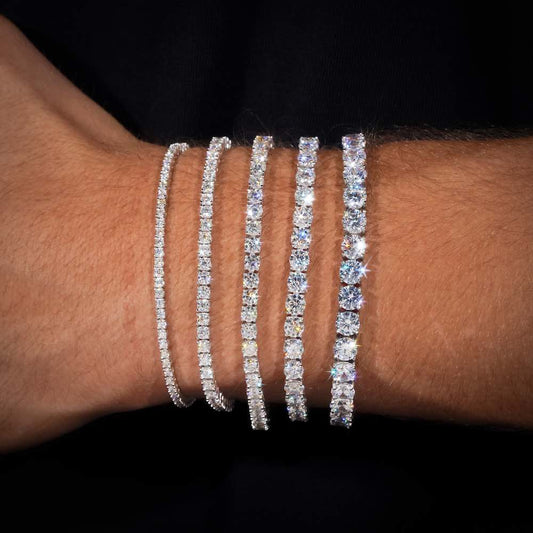 Tennis Bracelet Studded 14K Gold (ALL SIZES)
